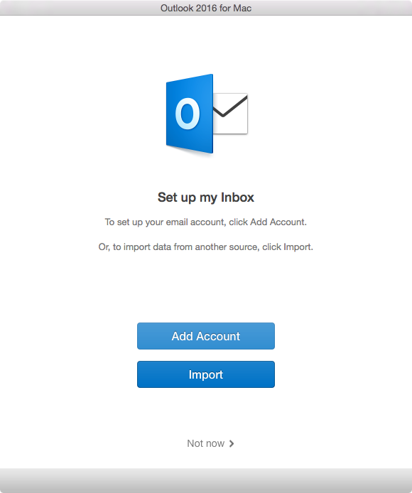 outlook 2016 separate screen for email and emails mac